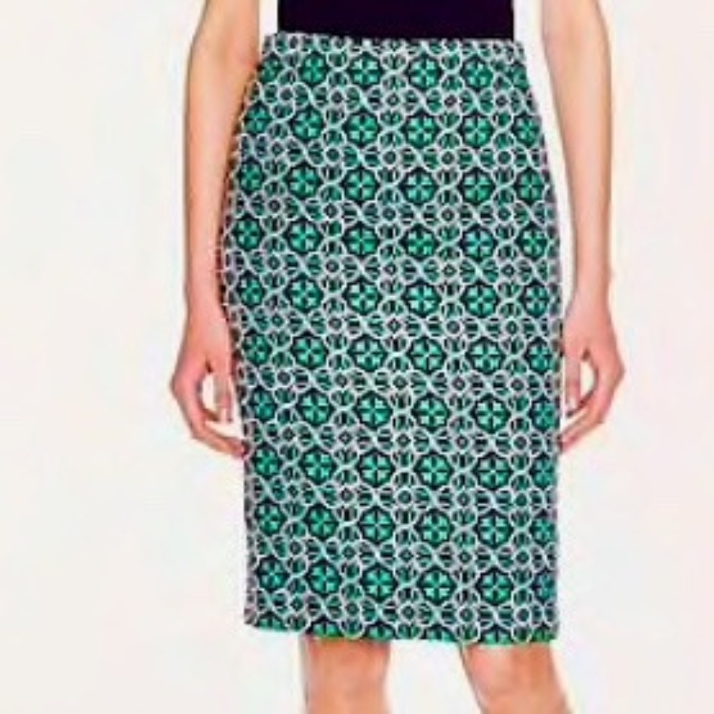 🎉HP🎉NWOT J.Crew Lattice Medallion Skirt S. 8 - Picture 2 of 9